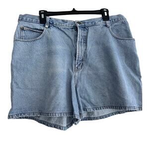 ZanaDi Jean Shorts Women's Size 20W Light Blue Embroidered Design Vintage Like